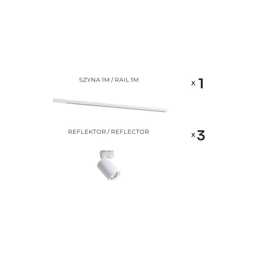 Zuma Line - Spot sur rail 3x GU10/35W/230V, blanc