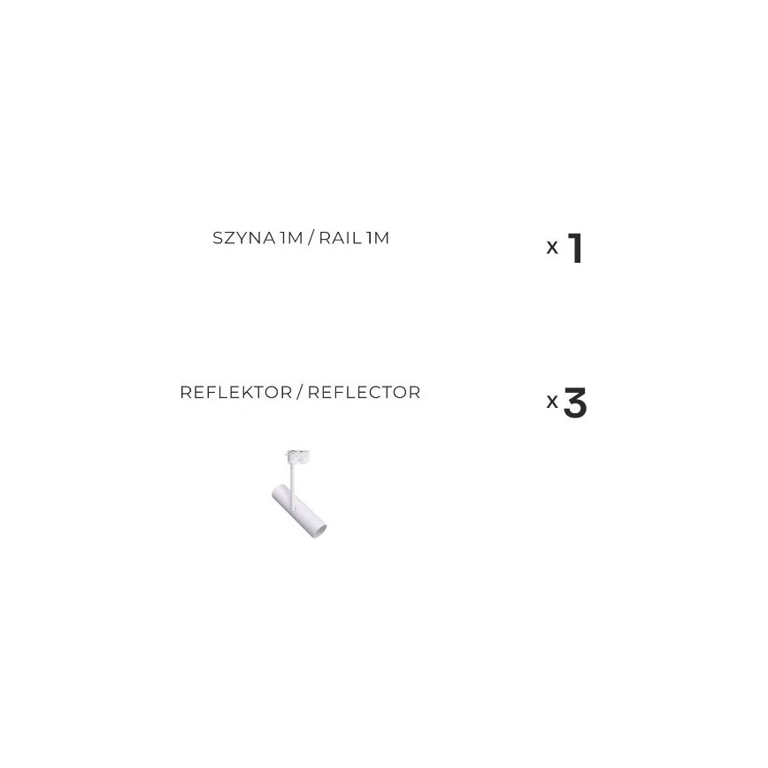 Zuma Line - Spot pour rail 3xGU10/35W/230V blanc