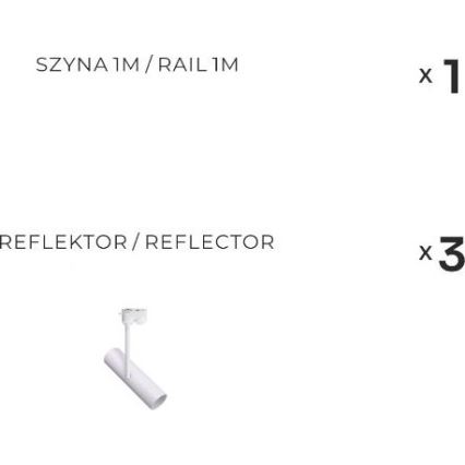 Zuma Line - Strahler für Schienensystem 3xGU10/35W/230V weiß