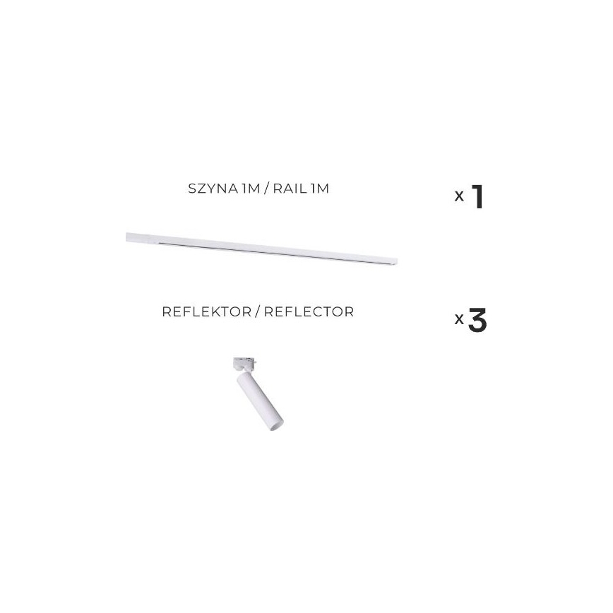Zuma Line - Spot sur rail 3xGU10/35W/230V blanc
