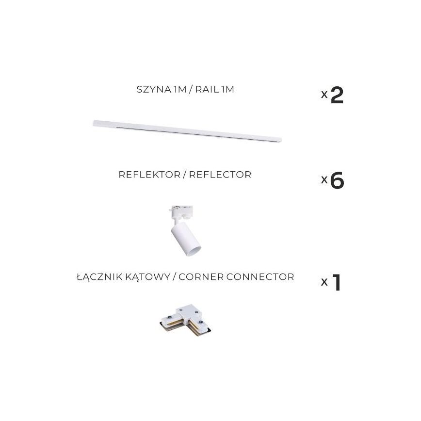 Zuma Line - Faretto per sistema a binario 6xGU10/35W/230V bianco