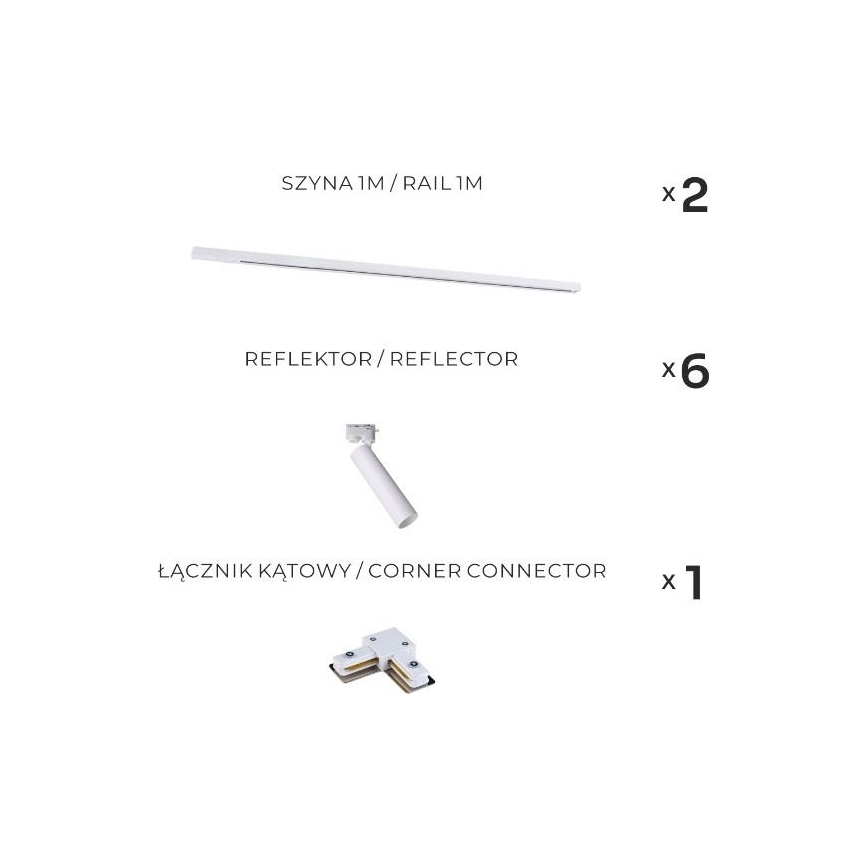 Zuma Line - Schienenstrahler 6xGU10/35W/230V, weiß