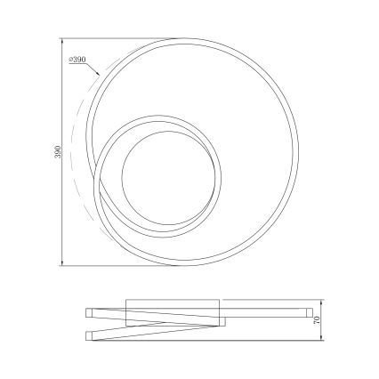 Zuma Line - Plafoniera LED LED/22W/230V bianco