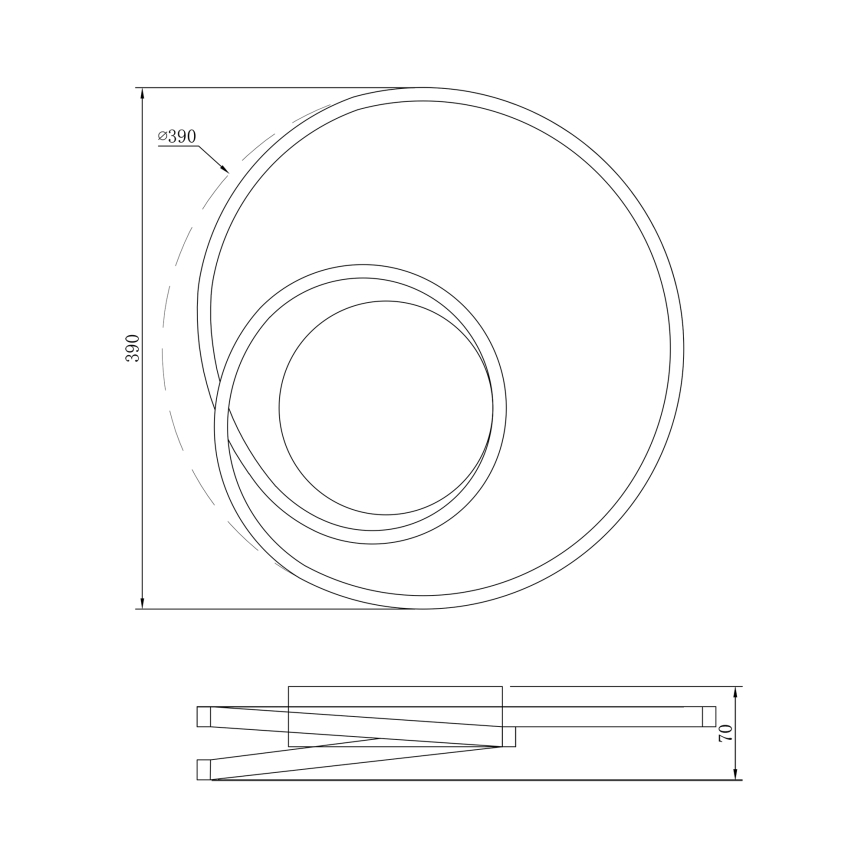 Zuma Line - Plafoniera LED LED/22W/230V bianco