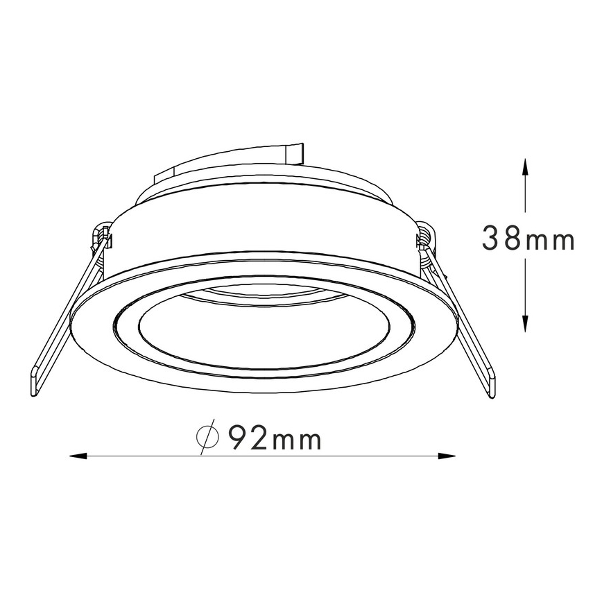 Zuma Line - Luminaire encastrable 1xGU10/50W/230V blanc