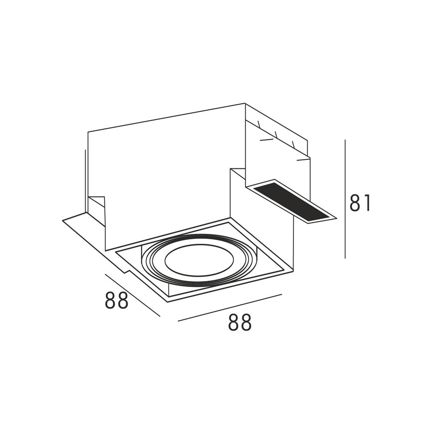 Zuma Line - Lampada da incasso 1xGU10/50W/230V nera