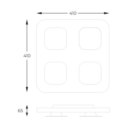 Zuma Line - Applique a LED 4xLED/3W/230V oro