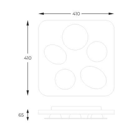 Zuma Line - Applique a LED 4xLED/3,75W/230V oro