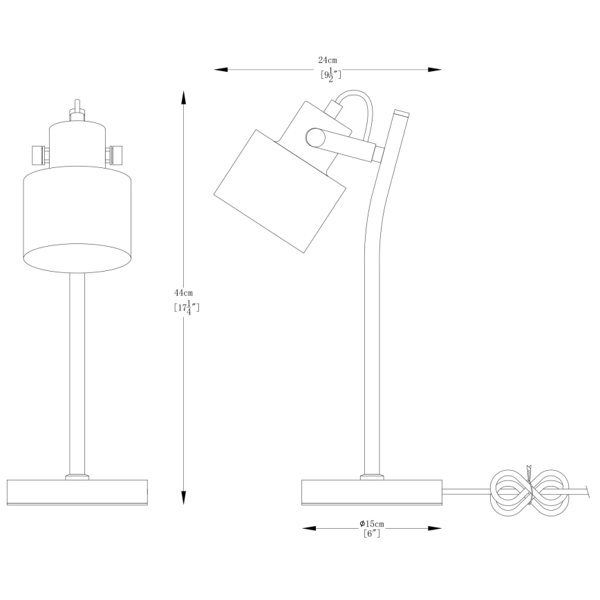 Zuma Line - Lampada da tavolo 1xE27/40W/230V bianco