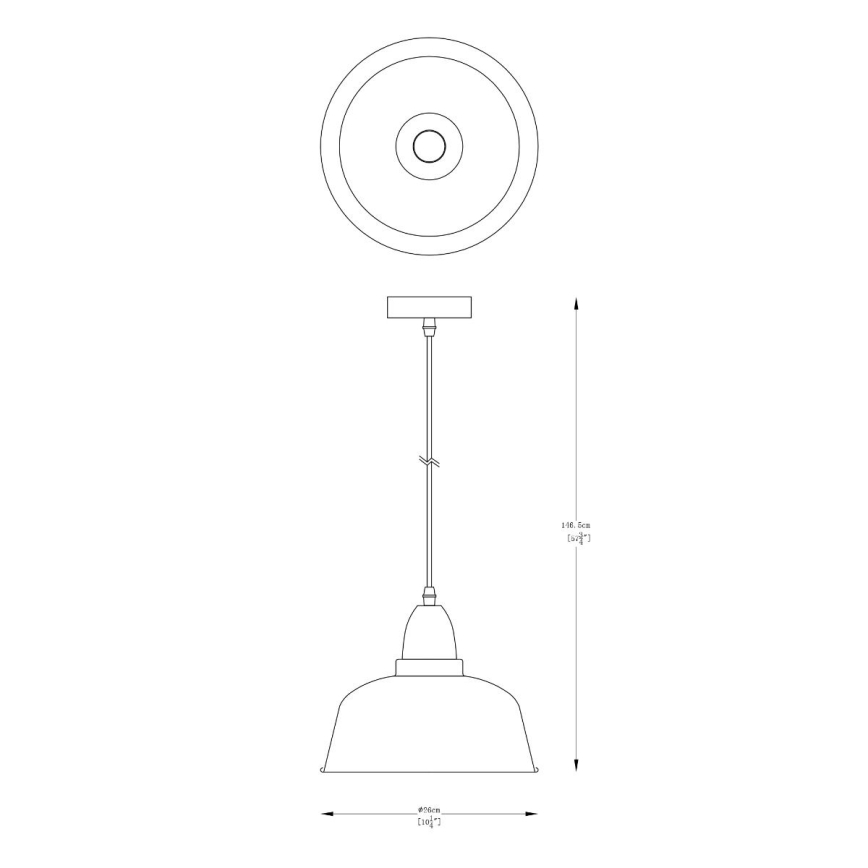 Zuma Line - Lampadario a sospensione con filo 1xE27/40W/230V nero