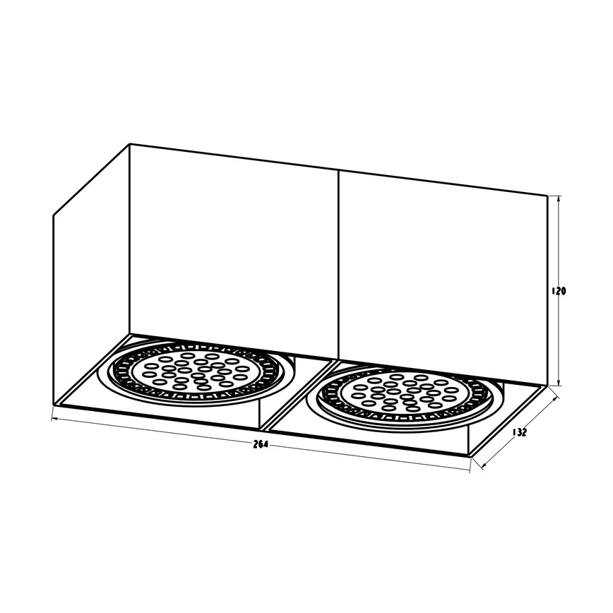 Zuma Line - Faretto 2 2xGU10-ES111/15W/230V bianco