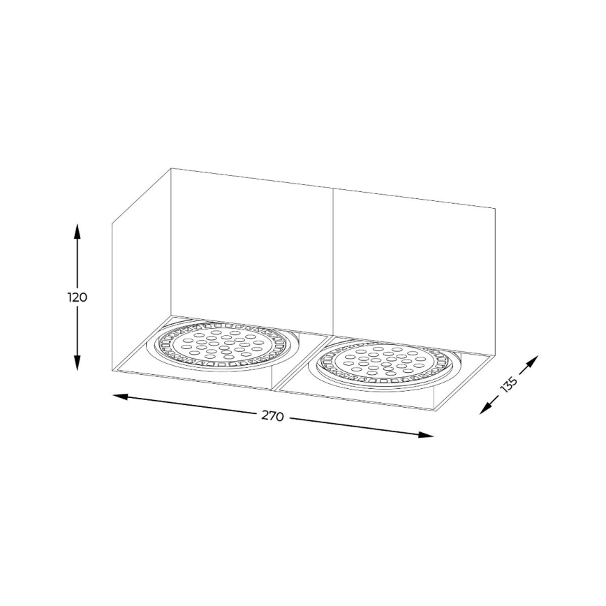 Zuma Line - Spot 2xGU10-ES111/15W/230V noir