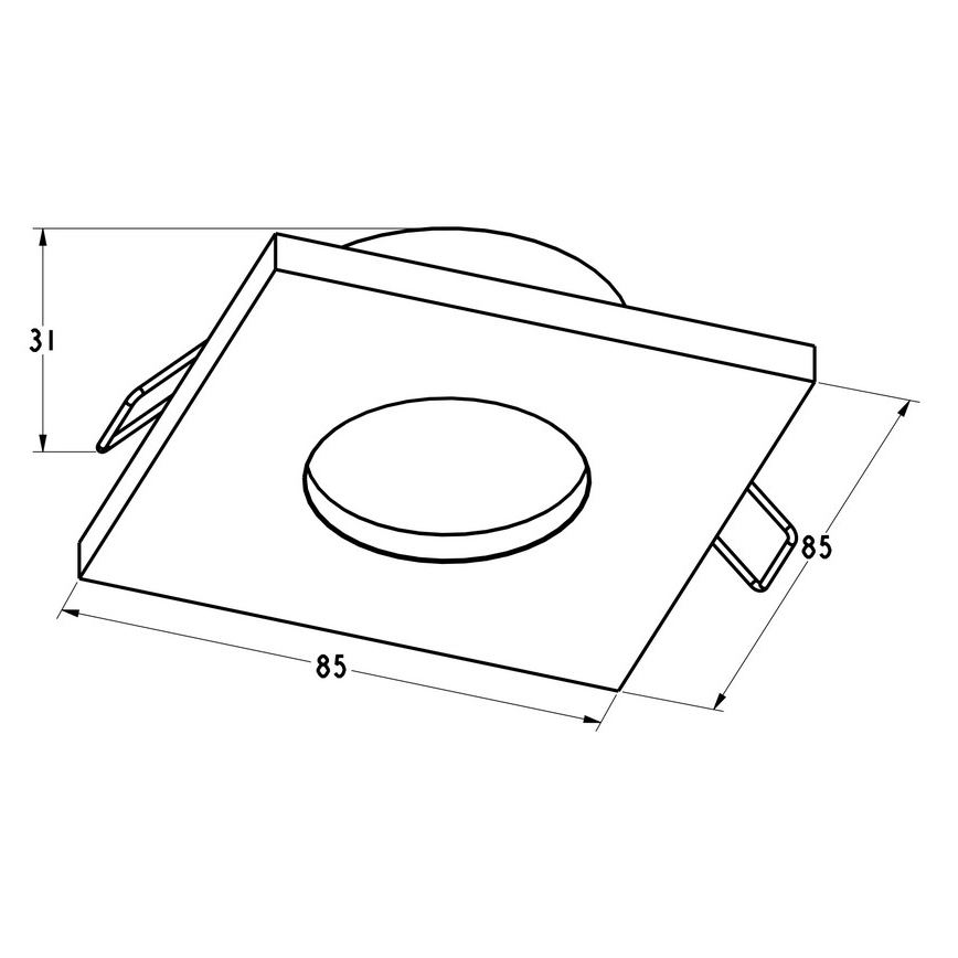 Zuma Line - Lampada da incasso da bagno 1xGU10/50W/230V IP54 nero