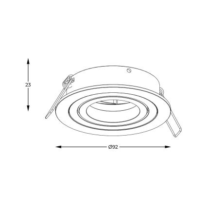 Zuma Line - Faretto da incasso 1xGU10/50W/230V bianco