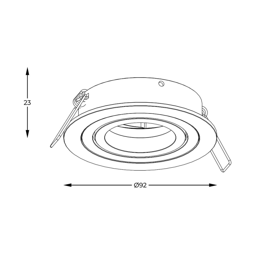 Zuma Line - Faretto da incasso 1xGU10/50W/230V nero