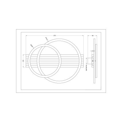 Zuma Line - Plafonnier LED/40W/230V