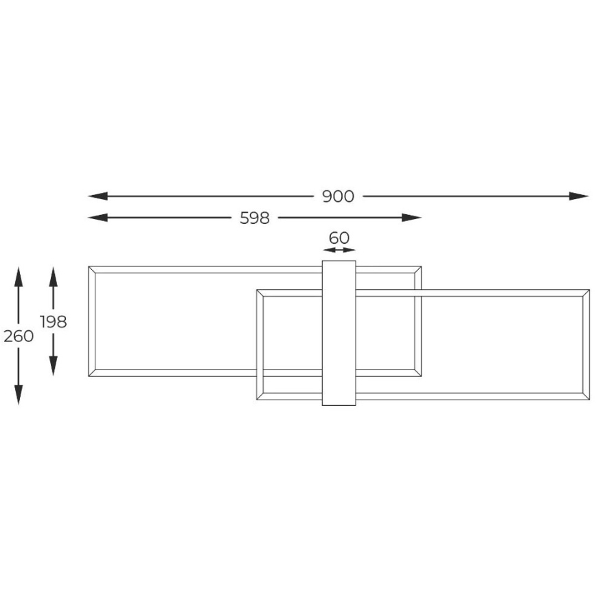 Zuma Line - Plafoniera LED LED/39W/230V 3000K nero/pino