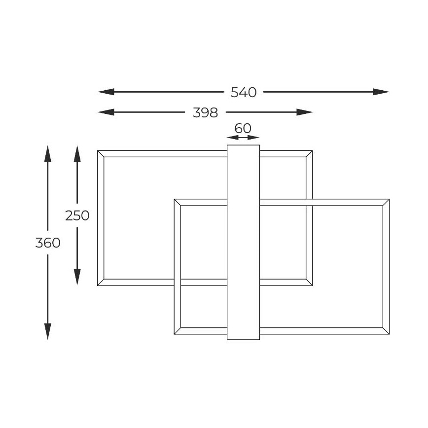 Zuma Line - Plafoniera LED LED/39W/230V 3000K nero/pino