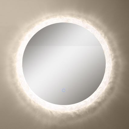 Zuma Line - Miroir mural de salle de bain avec rétro-éclairage LED/24W/230V 3000/4000/6000K d. 60 cm IP44 chrome brillant