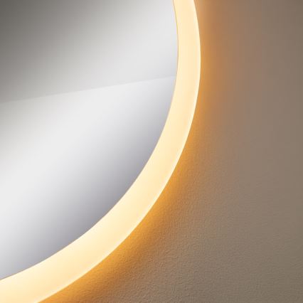 Zuma Line - Specchio da parete per bagno con retroilluminazione a LED integrata, 24W/230V, 3000/4000/6000K, Ø 60 cm, IP44