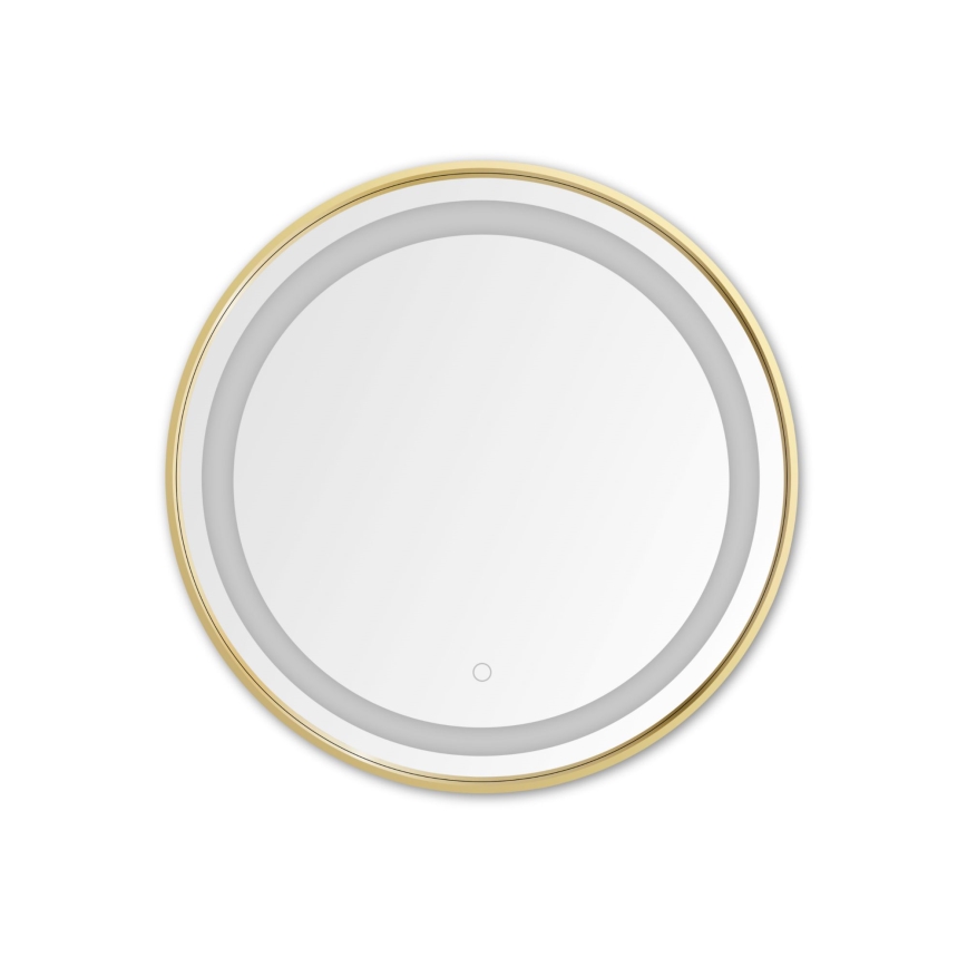 Zuma Line - Miroir mural de salle de bain avec rétro-éclairage LED/24W/230V 3000/4000/6000K d. 60 cm IP44 doré