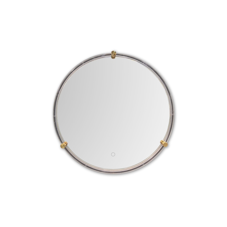 Zuma Line - Miroir mural de salle de bain avec rétro-éclairage LED/24W/230V 3000/4000/6000K d. 60 cm IP44 transparent/doré