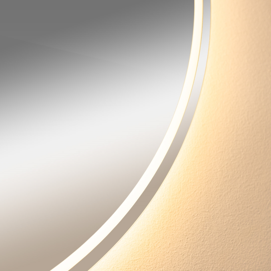 Zuma Line - Miroir mural chauffant de salle de bain avec rétro-éclairage LED/24W/230V 3000/4000/6000K d. 80 cm IP44