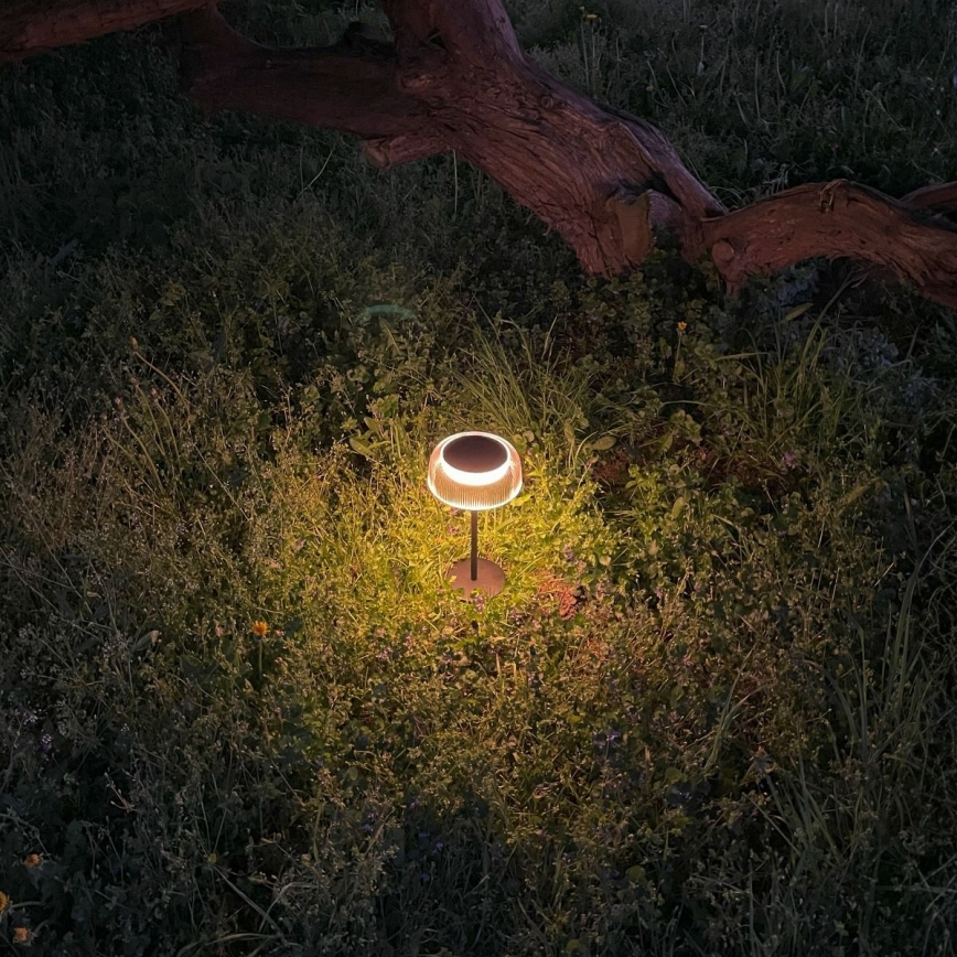 Zuma Line - Lampe de table solaire à intensité variable et rechargeable LED/2,5W/2000 mAh IP44 noir