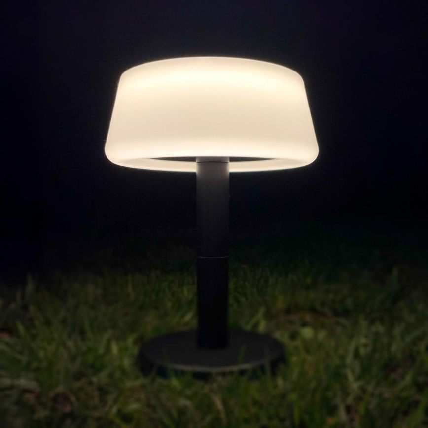 Zuma Line - Lampada solare dimmerabile a LED AURE LED/2,2W/2000mAh IP44 nero