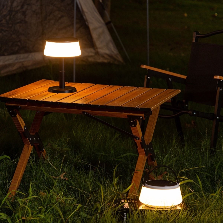 Zuma Line - Lampe de table solaire à intensité variable rechargeable LED/2,2W/2000 mAh IP44 noir