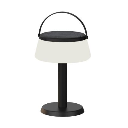 Zuma Line - Lampe de table solaire à intensité variable rechargeable LED/2,2W/2000 mAh IP44 noir