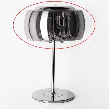 Zuma Line - Ersatzglas für Tischleuchte mit G9-Fassung, Ø 28 cm, rauchgrau