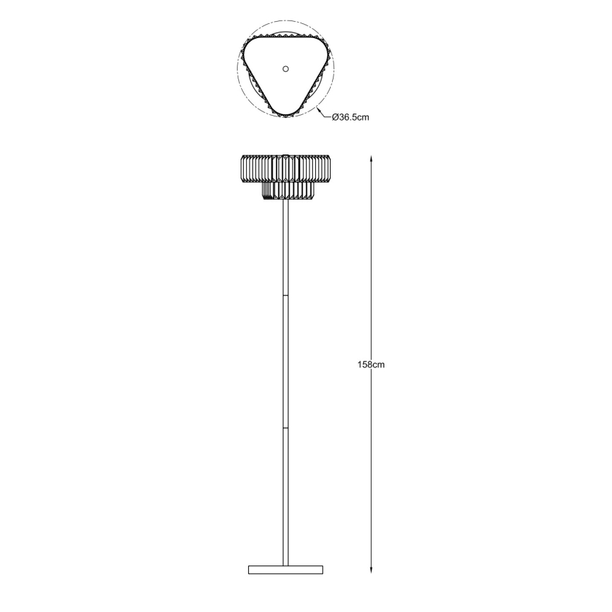 Zuma Line - Lampada da terra 3xG9/33W/230V dorata