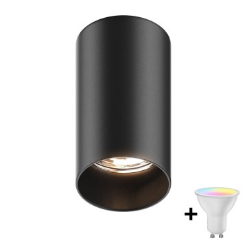 Zuma Line - Faretto dimmerabile LED RGBW 1xGU10/6W/230V nero + telecomando