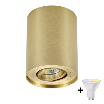 Zuma Line - Faretto LED RGBW dimmerabile 1xGU10/4,8W/230V oro + telecomando