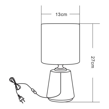 Zuma Line - Lampe de table 1xE14/40W/230V blanc/doré/décor en marbre