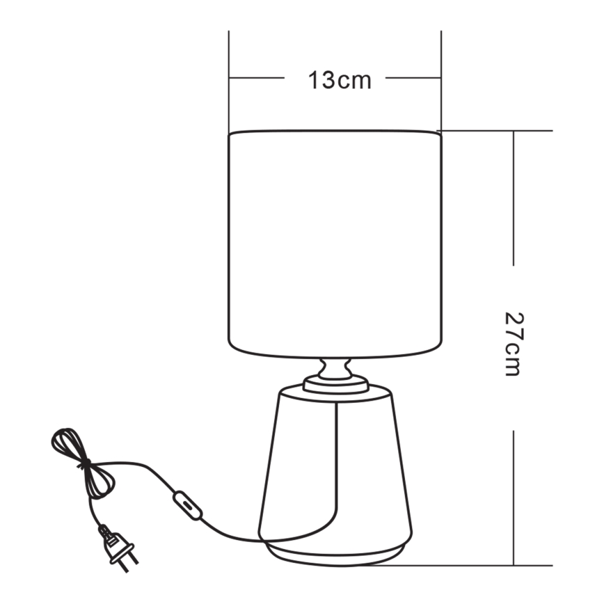 Zuma Line - Lampe de table 1xE14/40W/230V blanc/doré/décor en marbre