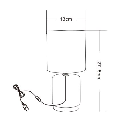 Zuma Line - Lampe de table 1xE14/40W/230V noir/doré