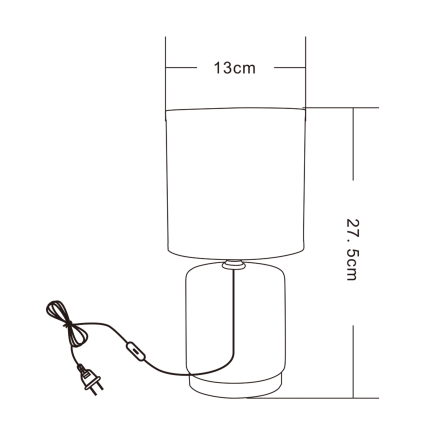 Zuma Line - Lampe de table 1xE14/40W/230V blanc/doré