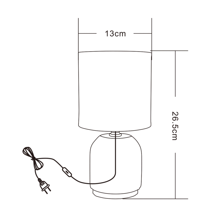 Zuma Line - Lampada da tavolo 1xE14/40W/230V nero/oro