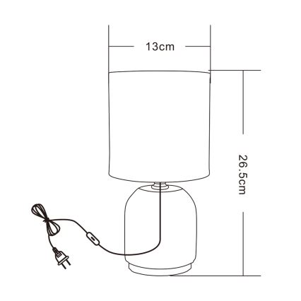 Zuma Line - Lampe de table 1xE14/40W/230V noir/doré