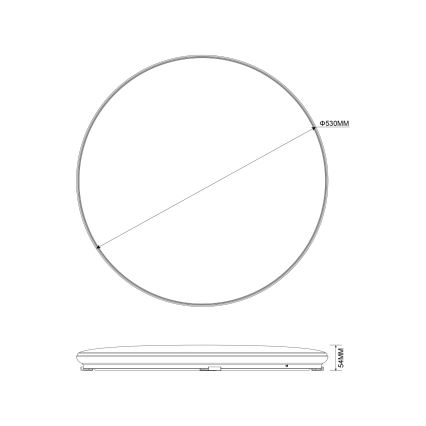 Zuma Line - Plafoniera LED dimmerabile OMAR LED/48W/230V diametro 53 cm oro