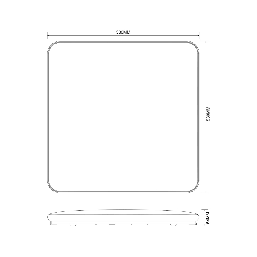 Zuma Line - Plafoniera LED dimmerabile LED/48W/230V 53x53 cm cromo lucido