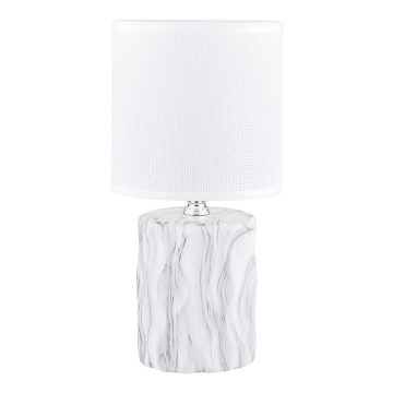 Zuma Line - Lampada da tavolo 1xE14/40W/230V bianco/decorazione in marmo