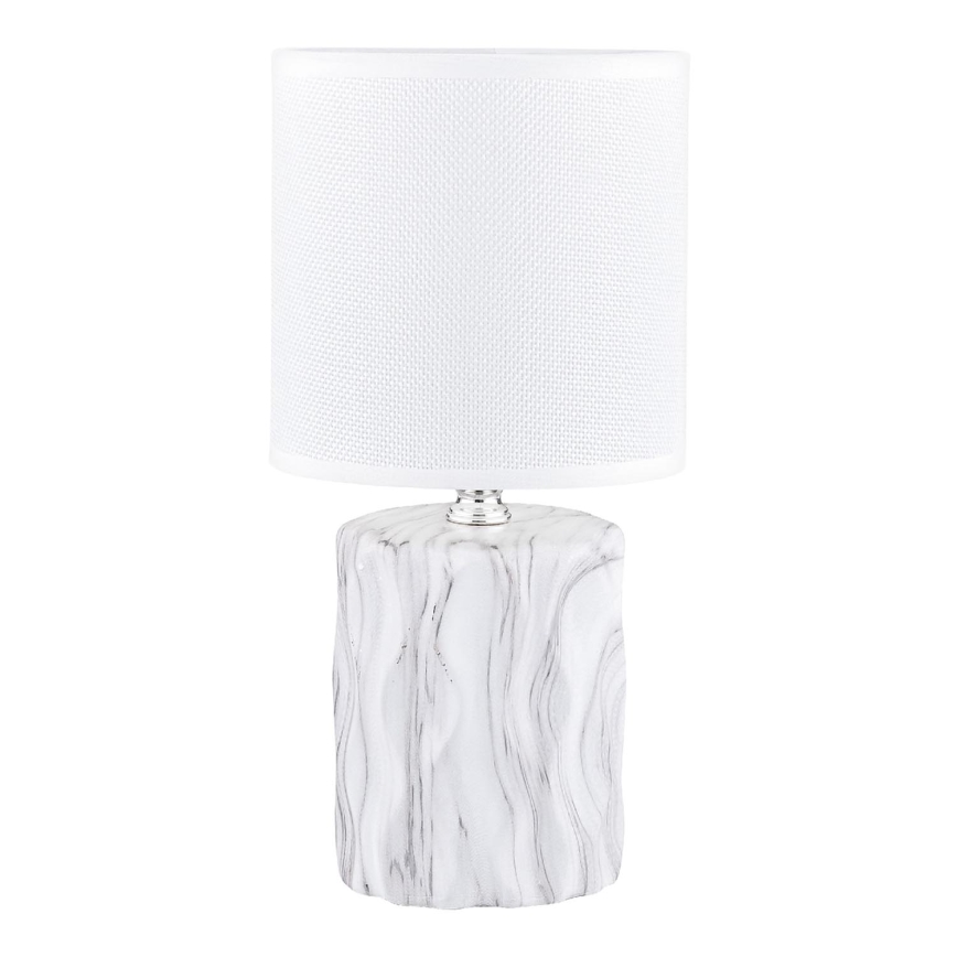 Zuma Line - Lampada da tavolo 1xE14/40W/230V bianco/decorazione in marmo