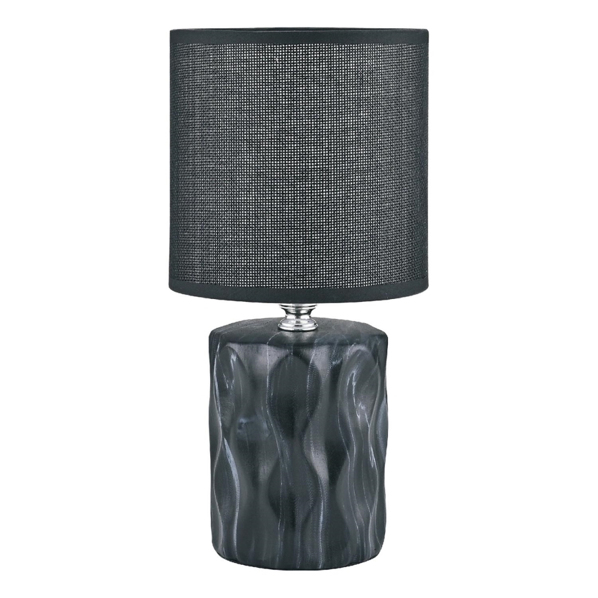 Zuma Line - Lampada da tavolo 1xE14/40W/230V nero/decorazione in marmo