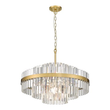 Zuma Line - Lampadario a sospensione con catena 12xG9/28W/230V diametro 60 cm oro