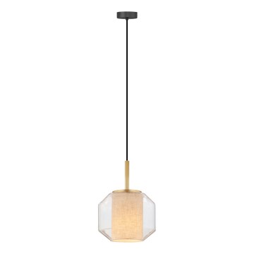 Zuma Line - Lampadario a sospensione con cavo 1xE27/25W/230V Ø 22 cm oro/nero