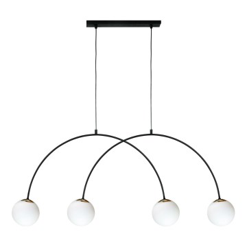 Zuma Line - Lampadario a sospensione con cavo 4xE14/10W/230V nero