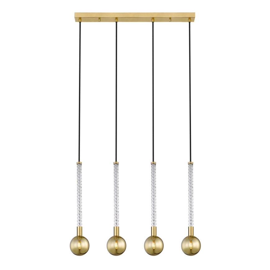 Zuma Line - Lampadario a sospensione con filo 4xG9/6W/230V ottone